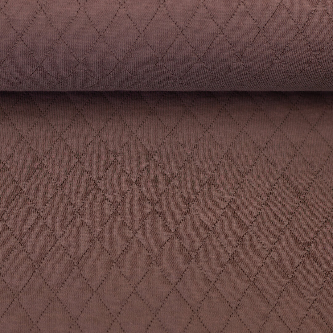 Rauten-Stepp Sweat "Anni" Swafing - mauve uni