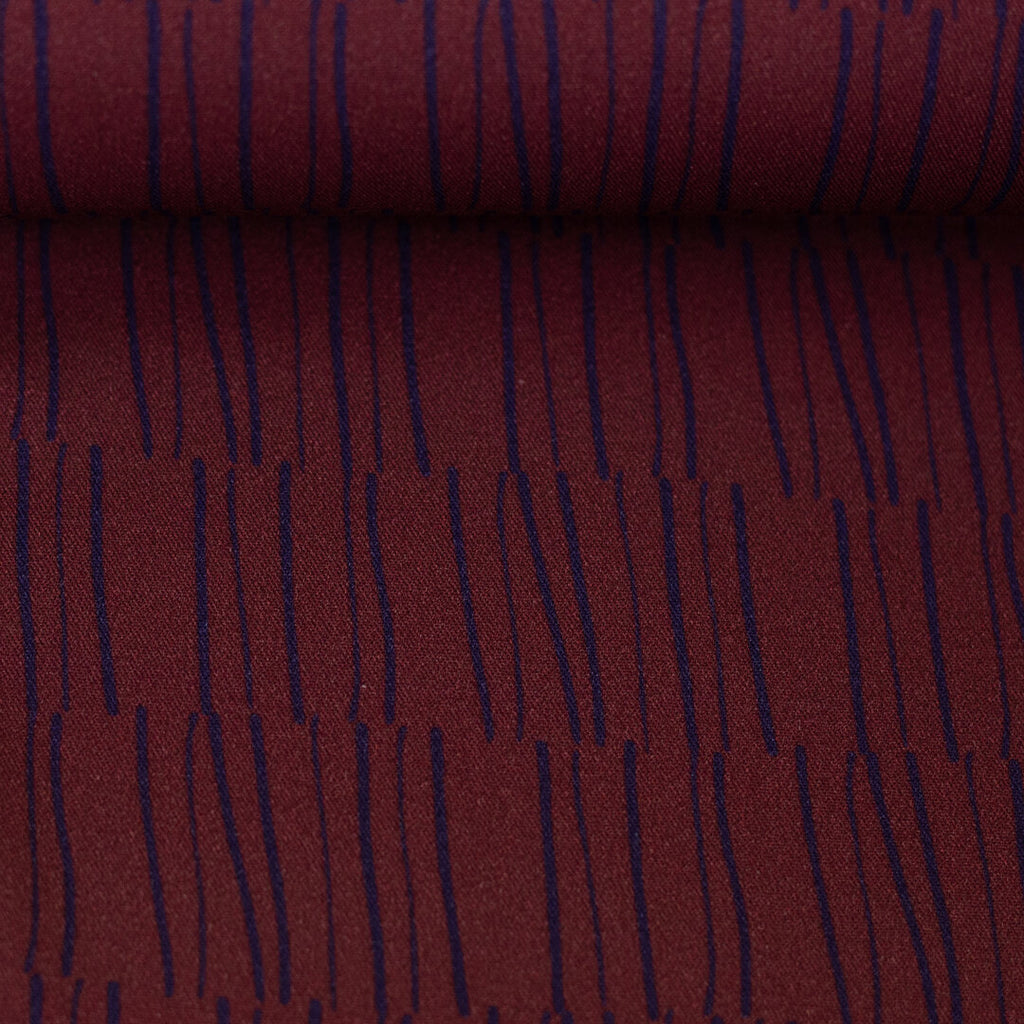 Viskose Webware Swafing - Striple by Kibadoo maroon