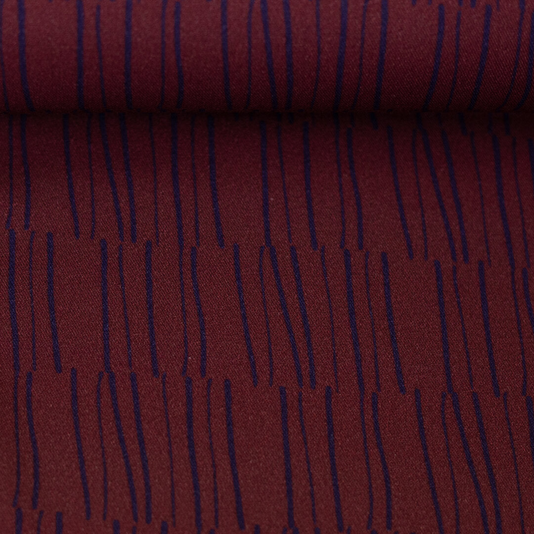 Viskose Webware Swafing - Striple by Kibadoo maroon