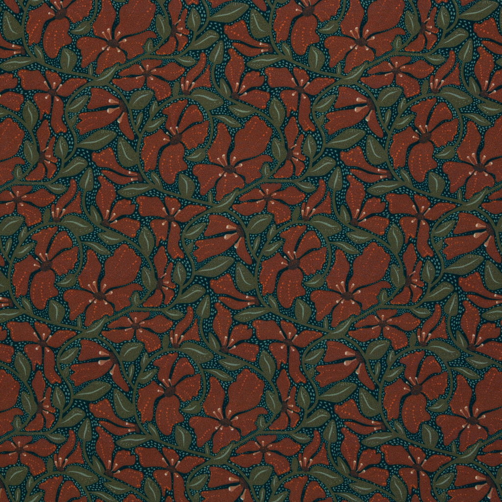 Viskose Webware Swafing - Trailing Flowers by Bienvenido Colorido terracotta