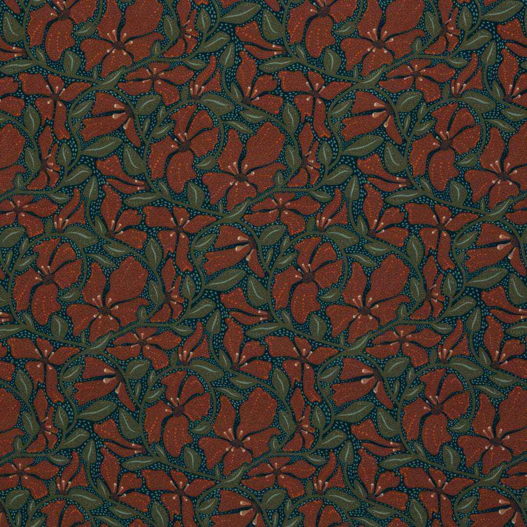 Viskose Webware Swafing - Trailing Flowers by Bienvenido Colorido terracotta