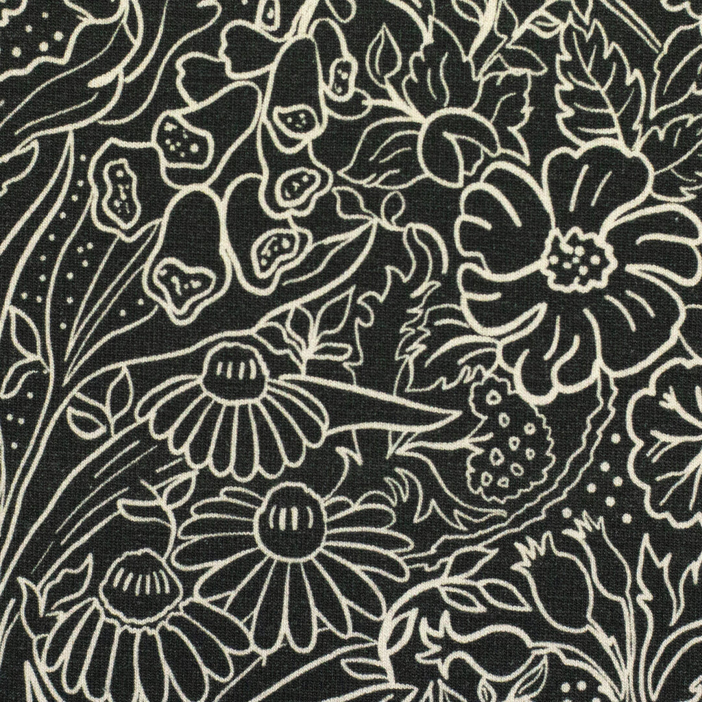 Jersey Swafing - Autumn Damask naturweiß/anthrazit by Bienvenido Colorido