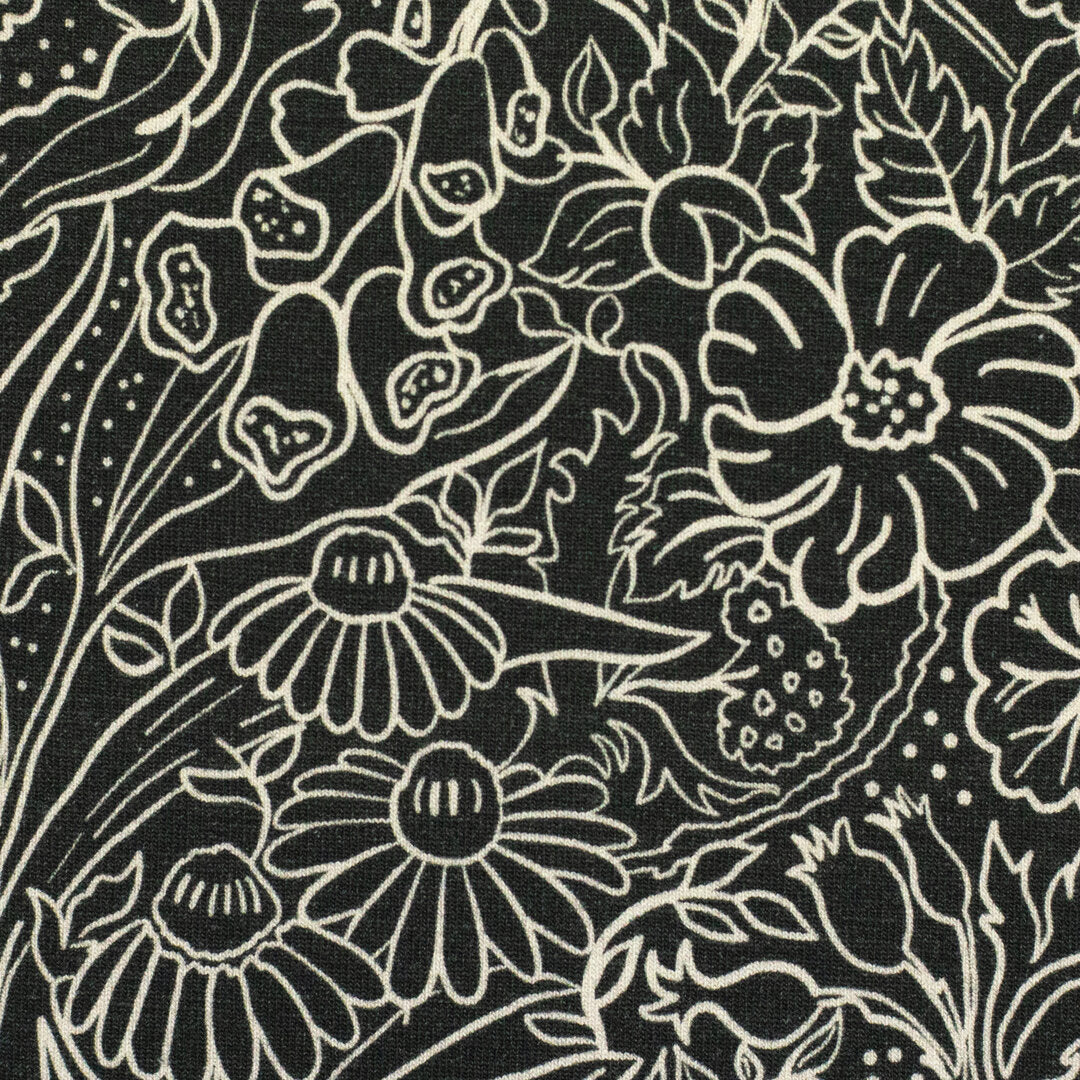 Jersey Swafing - Autumn Damask naturweiß/anthrazit by Bienvenido Colorido