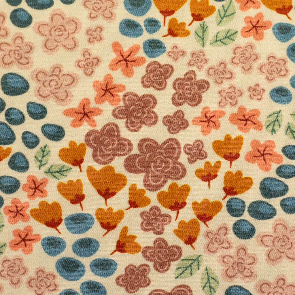 Jersey "Fleur de Lausemia" Swafing - beige/altrosa
