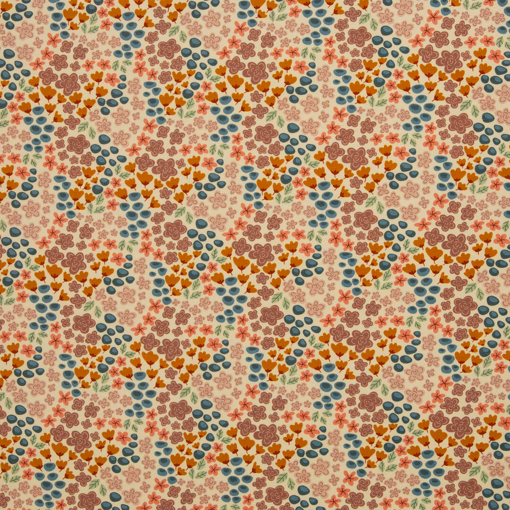 Jersey "Fleur de Lausemia" Swafing - beige/altrosa
