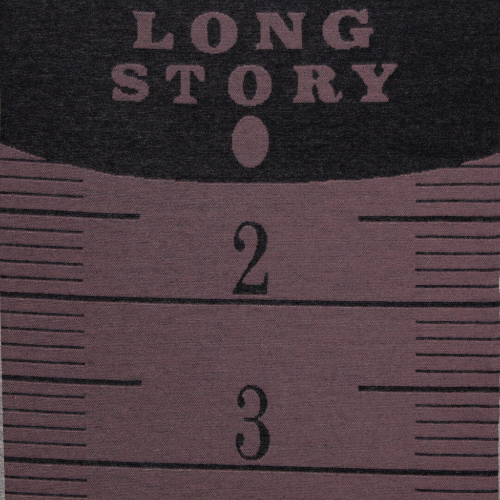 Long Story Jacquard-Jersey Swafing - **Panel ca. 250 cm**, Maßbänder, grau/altrosa/jeansblau