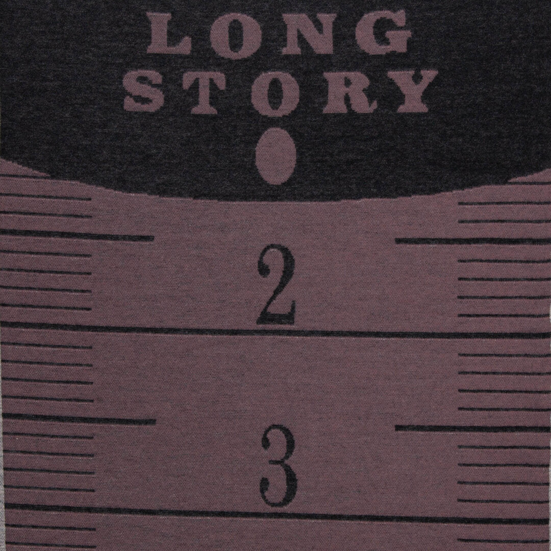Long Story Jacquard-Jersey Swafing - **Panel ca. 250 cm**, Maßbänder, grau/altrosa/jeansblau