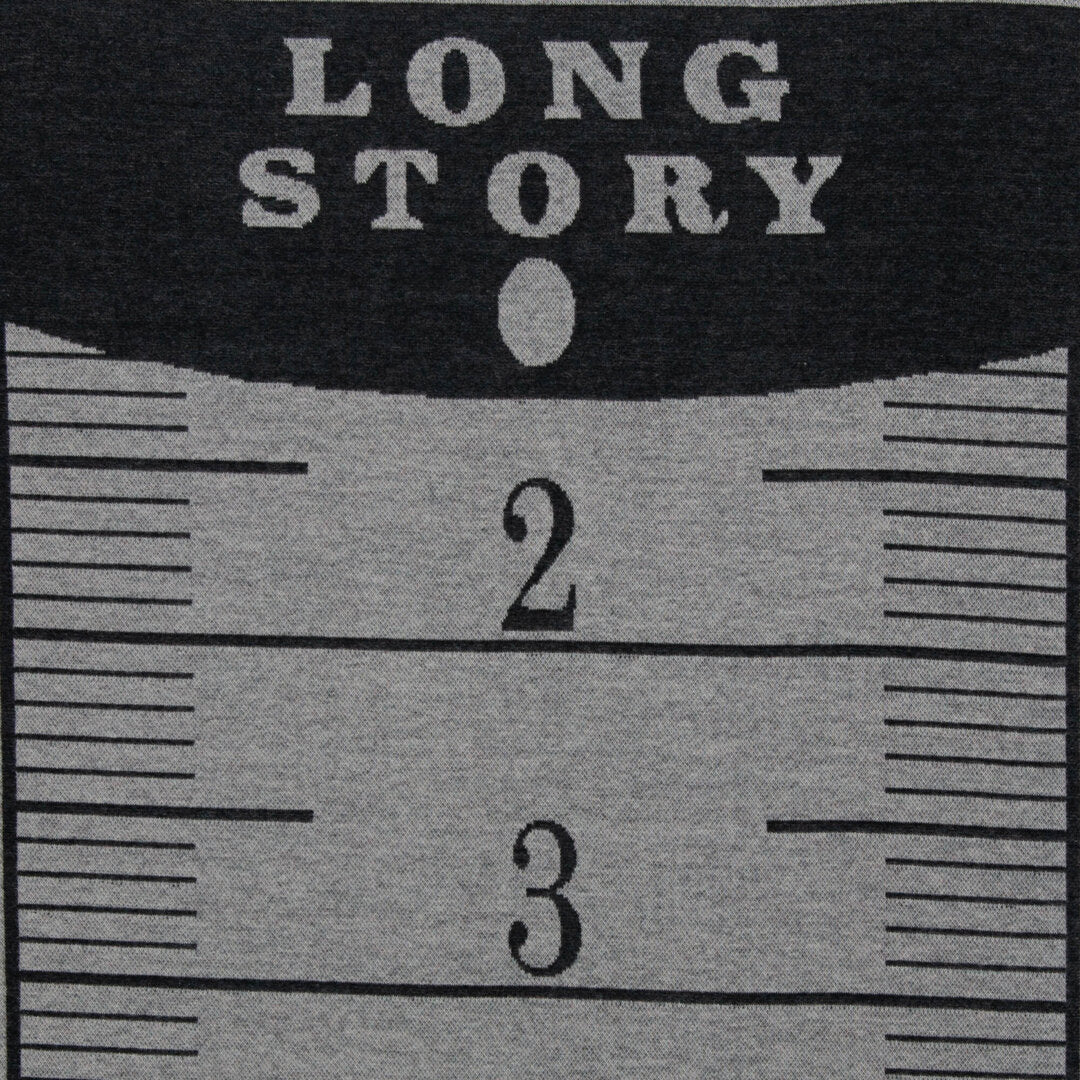 Long Story Jacquard-Jersey Swafing - **Panel ca. 250 cm**, Maßbänder, grau/altrosa/jeansblau