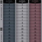 Long Story Jacquard-Jersey Swafing - **Panel ca. 250 cm**, Maßbänder, grau/altrosa/jeansblau