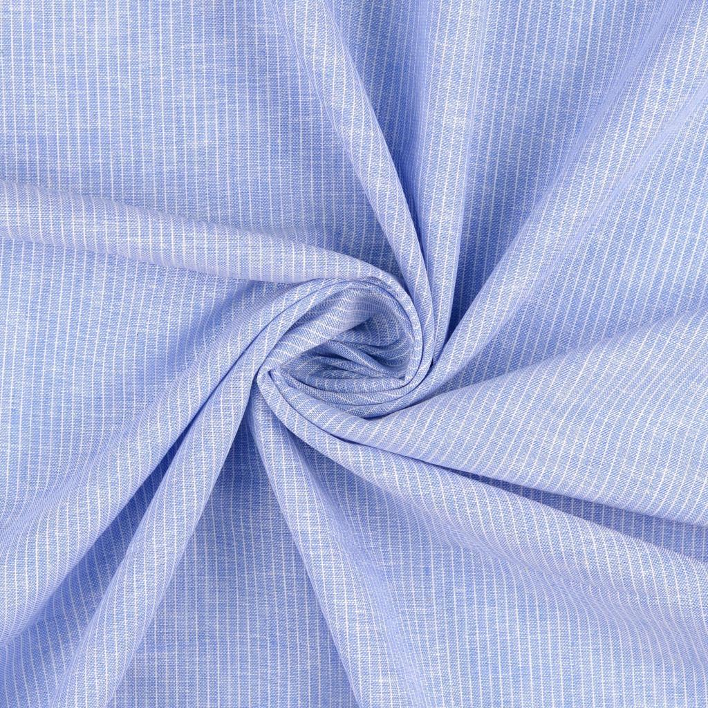 Leinen-Baumwolle meliert mit Streifen - blau *Videovorstellung*