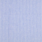 Leinen-Baumwolle meliert mit breiten Streifen - blau