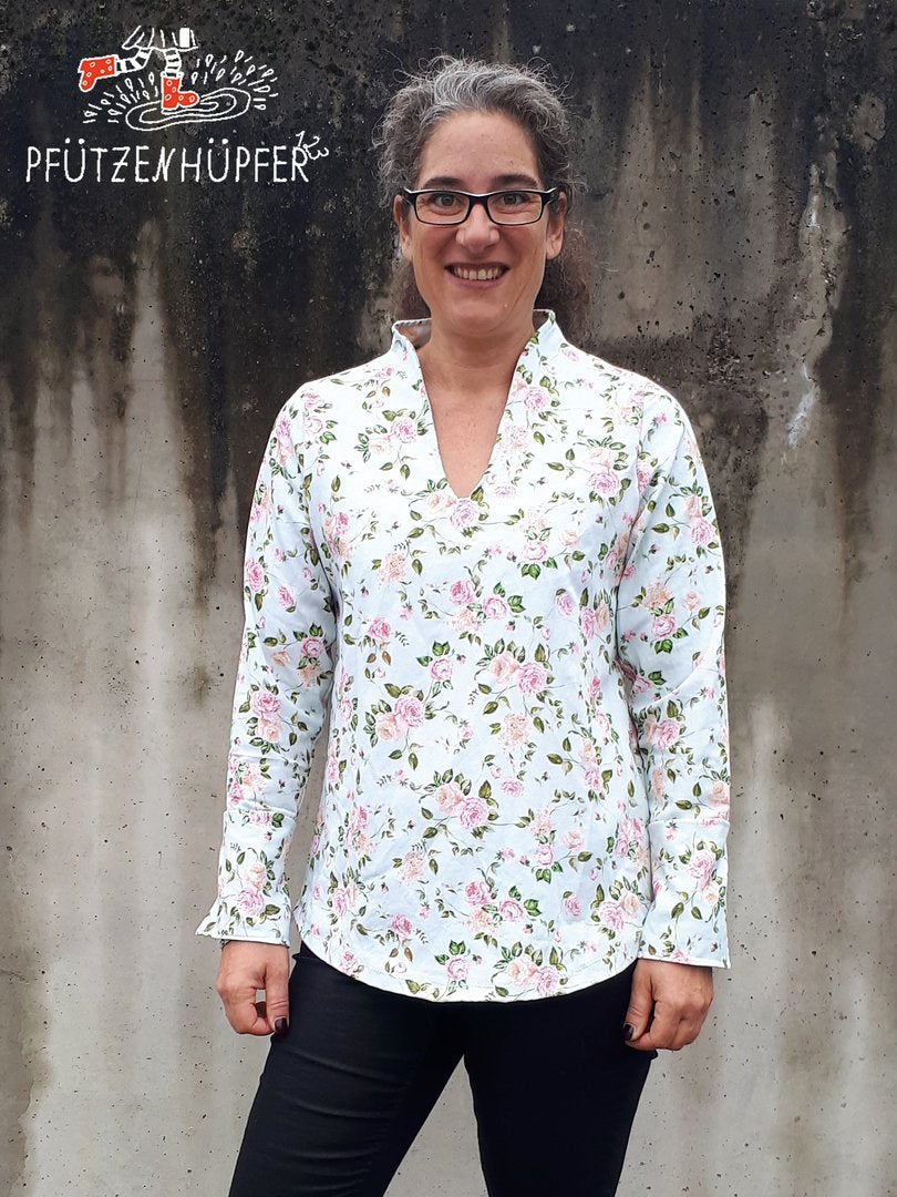 Ebook / Schnittmuster lillesol women No.38 Flora-Bluse *mit Video Nähanleitung*