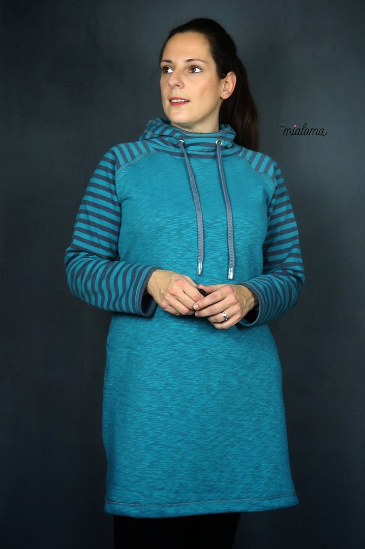 Ebook / Schnittmuster lillesol women No.39 Raglan-Hoodie *mit Video Nähanleitung*