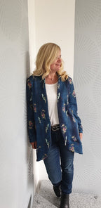 Designbeispiel: lillesol women No.46 LongCardigan mit Schalkragen