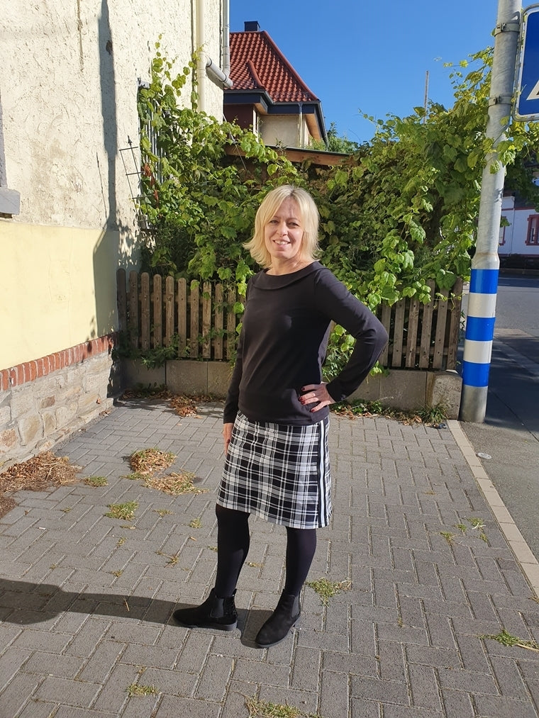 Ebook / Schnittmuster lillesol women No.47 Shirt mit Uboot-Kragen *mit Video Nähanleitung*