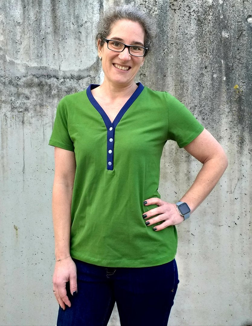 Ebook / Schnittmuster lillesol women No.53 Shirt mit Knopfleiste *mit Video Nähanleitung*