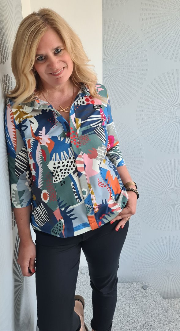 Designbeispiel: lillesol women No.57 Jerseybluse Leanna