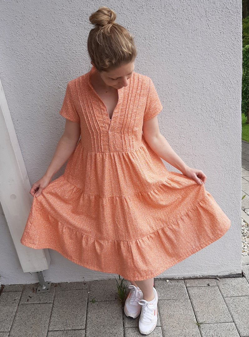 Designbeispiel: lillesol women No.64 Biesen-Kleid "Laurelia"