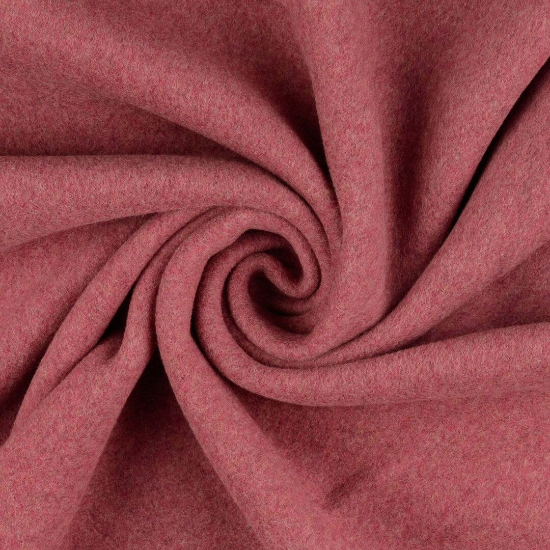 Organic Fleece - bordeauxrot meliert