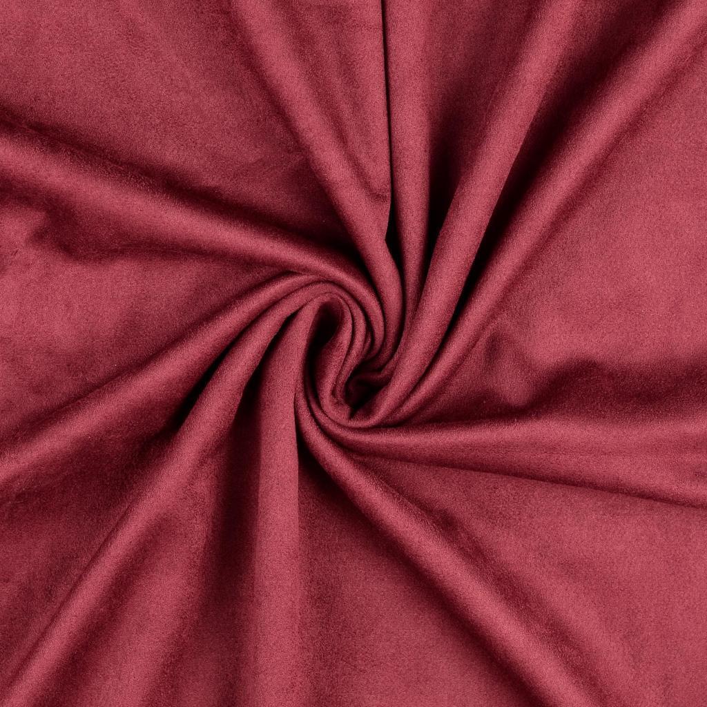 Lederimitat mit Fleece - weinrot