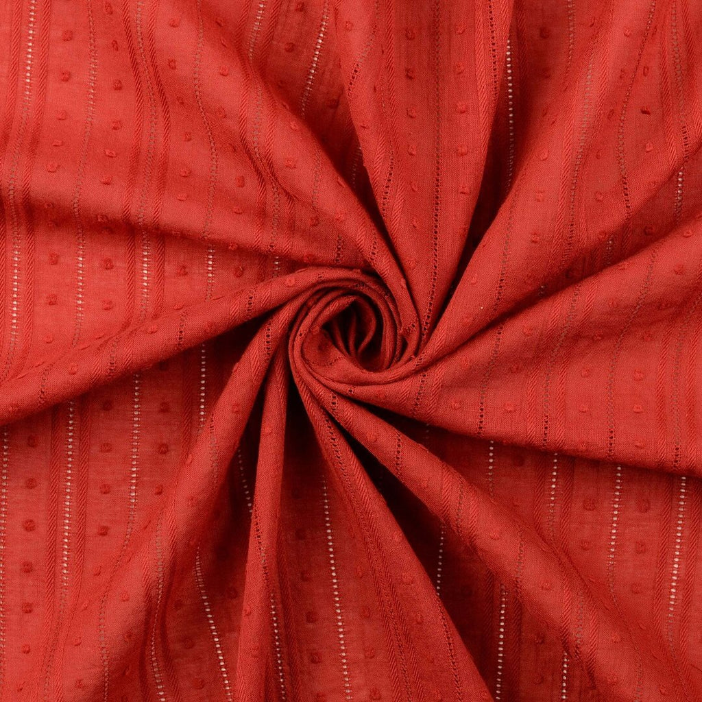 Baumwoll-Voile Dobby - ziegelrot