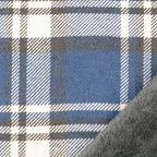 Mantelkaro mit Plüschabseite - blau *Videovorstellung*