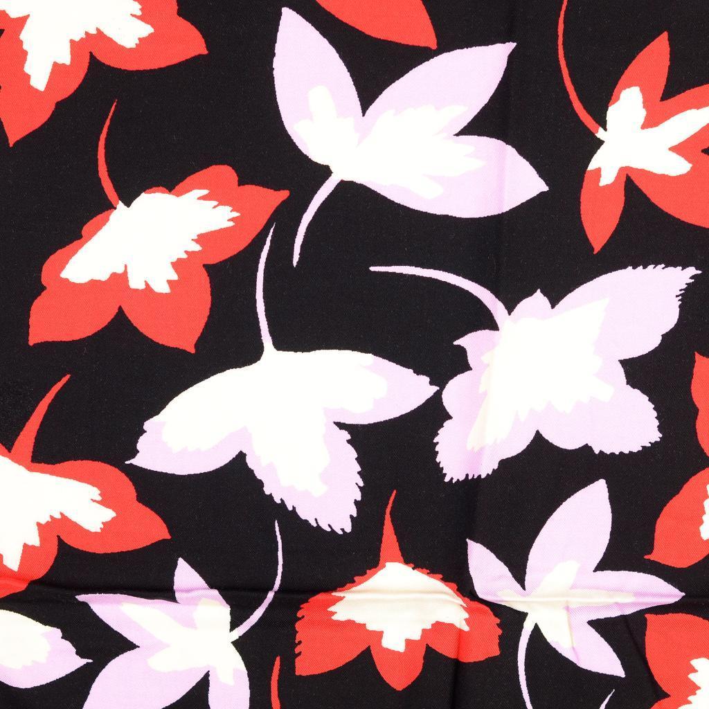 Viskose Twill Leaves - rot/flieder *Videovorstellung*