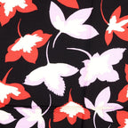 Viskose Twill Leaves - rot/flieder *Videovorstellung*