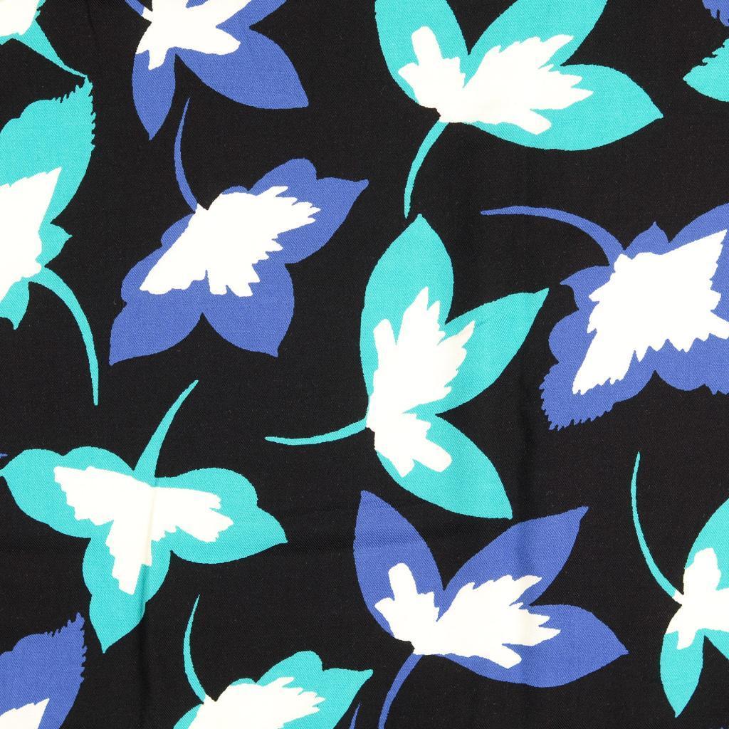 Viskose Twill Leaves - blau/türkis *Videovorstellung*