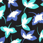 Viskose Twill Leaves - blau/türkis *Videovorstellung*