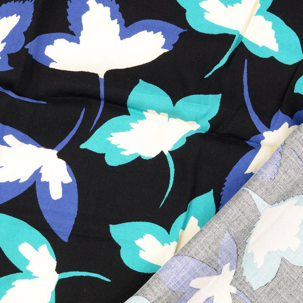 Viskose Twill Leaves - blau/türkis *Videovorstellung*