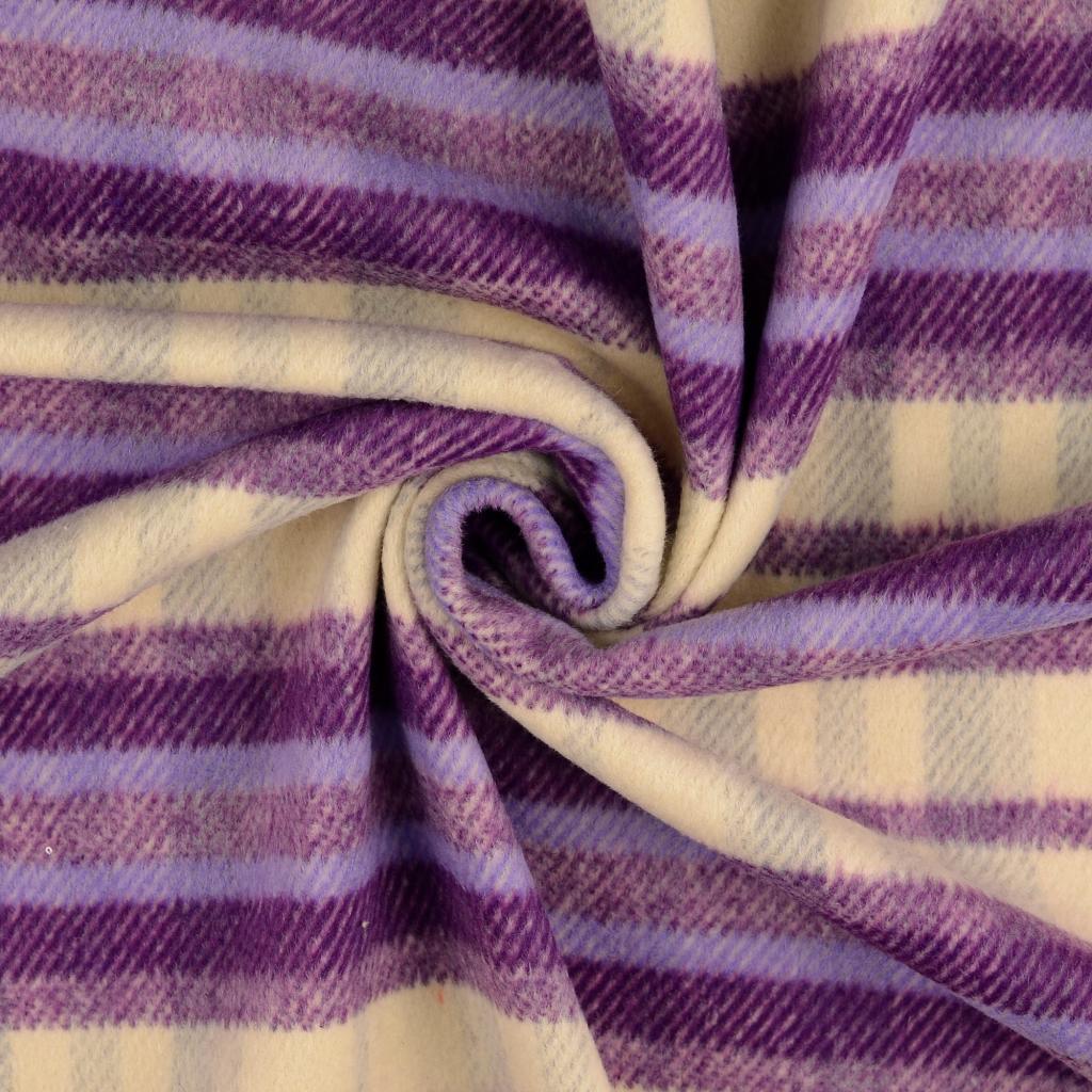 Mantelflausch Karo klein - purple *Videovorstellung*