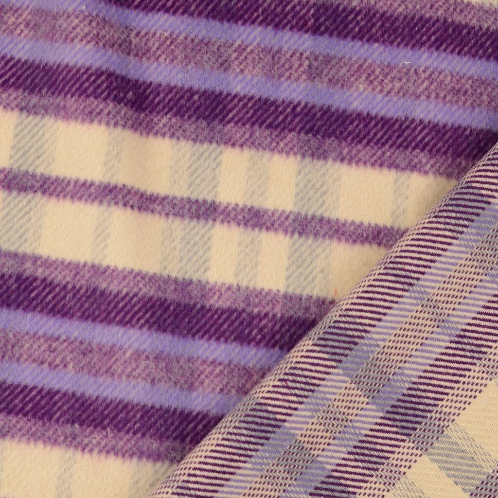 Mantelflausch Karo klein - purple *Videovorstellung*