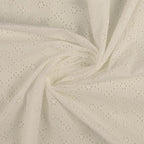 Baumwoll-Voile mit Stickerei - Blumenkaros offwhite *Videovorstellung*