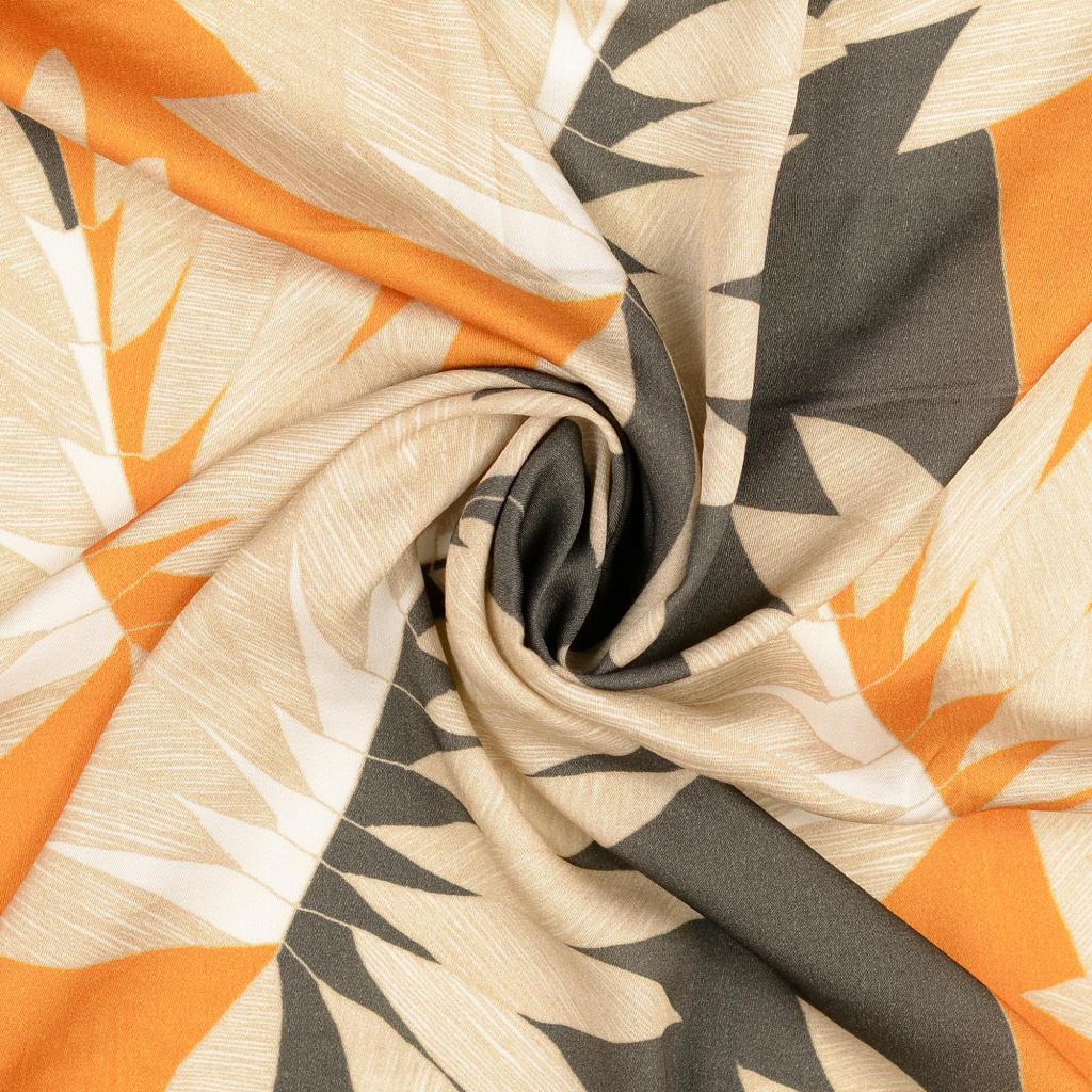 Viskose Satin Blätter - braun *Videovorstellung*