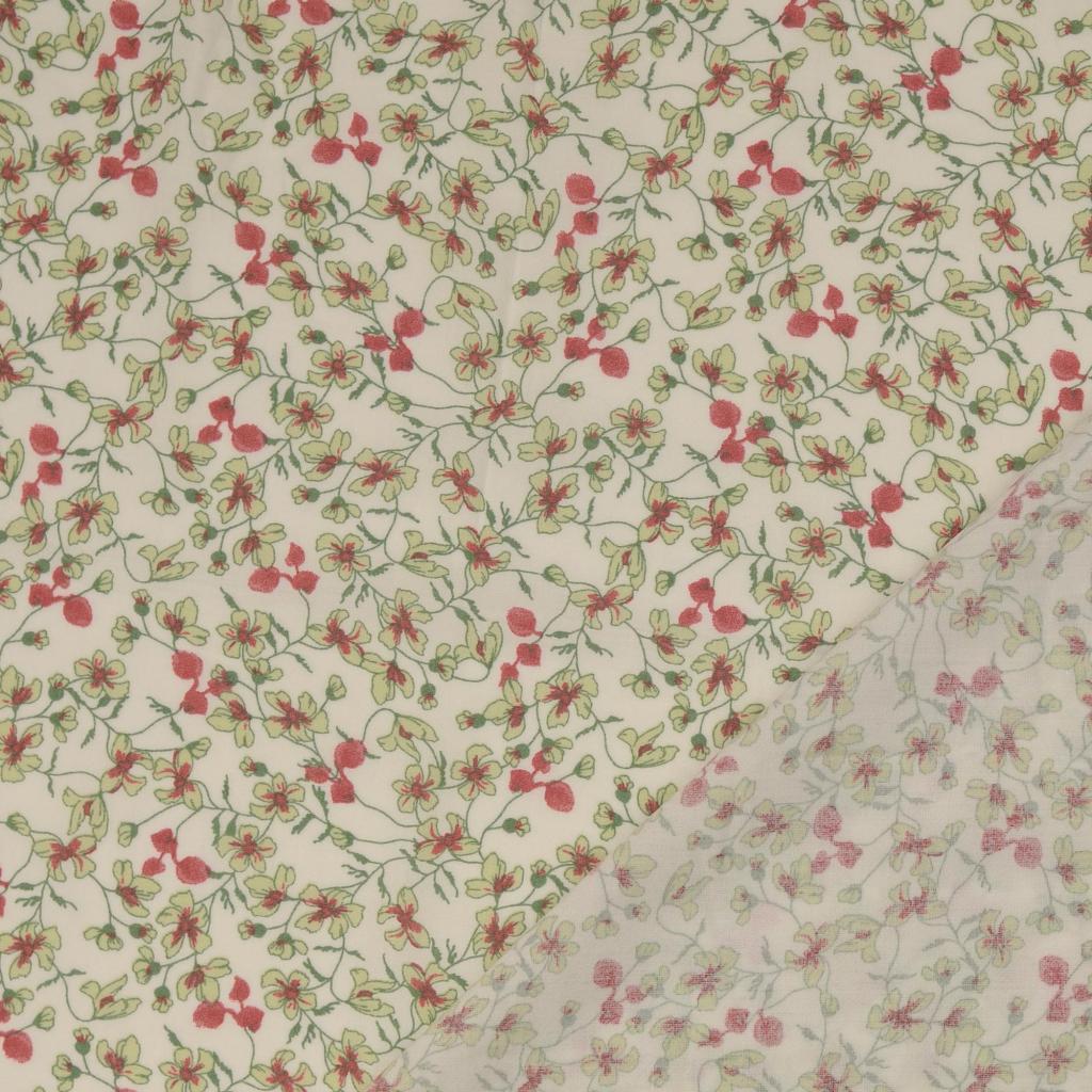 Viskose Popeline Blüten romantisch - grün *Videovorstellung*