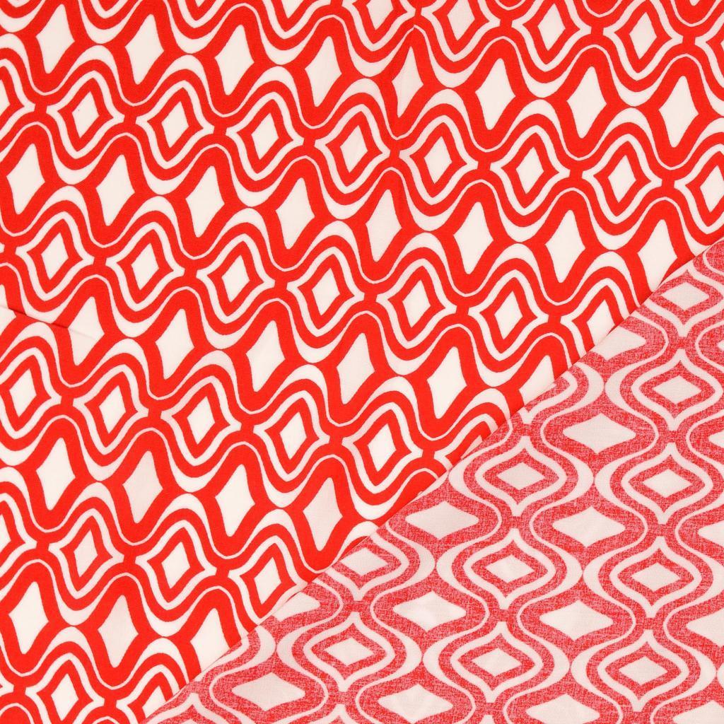 Viskose Popeline Retrowaben - rot *Videovorstellung*