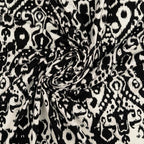 Viskosejersey Black&White - Damaskmuster *Videovorstellung*