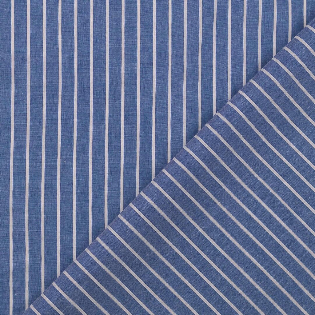 Baumwolle Streifen - blau/weiß