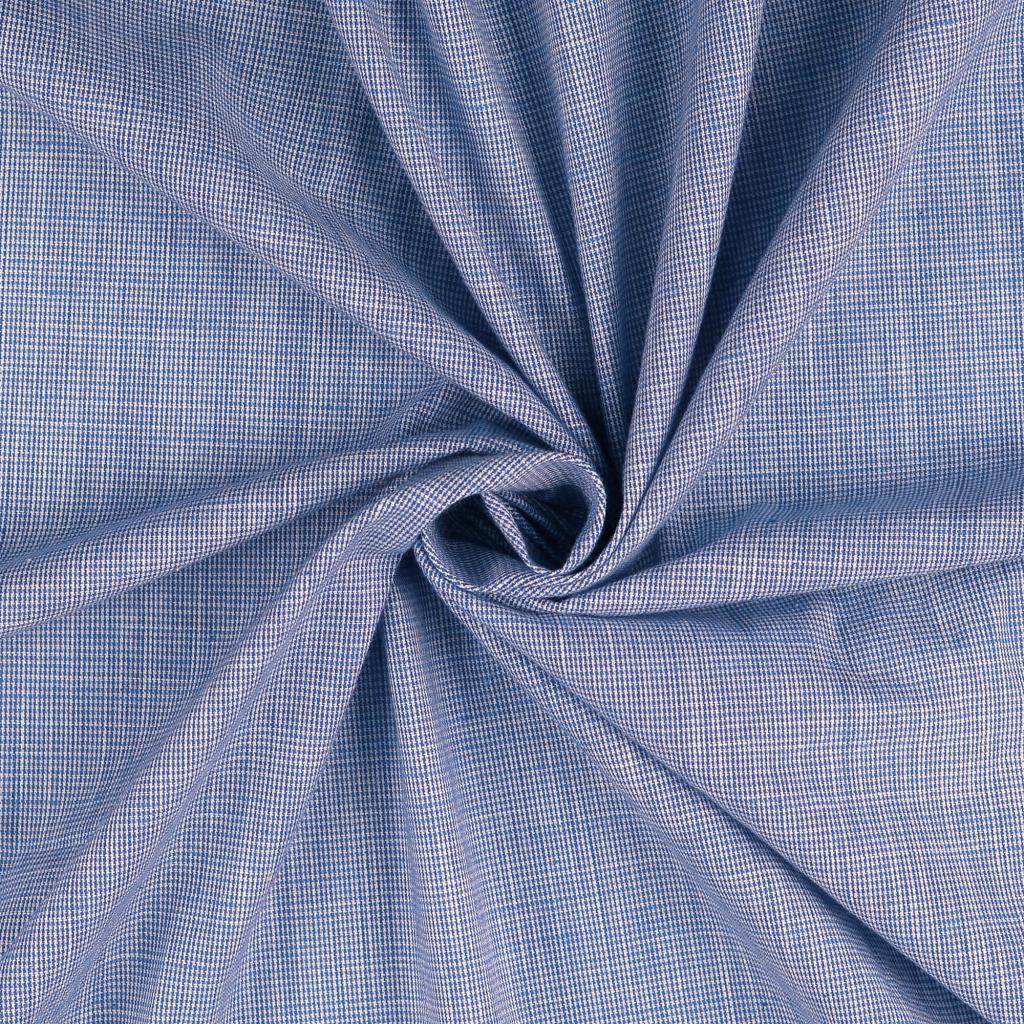 Baumwolle Mini-Hahnentritt - blau/weiß *Videovorstellung*