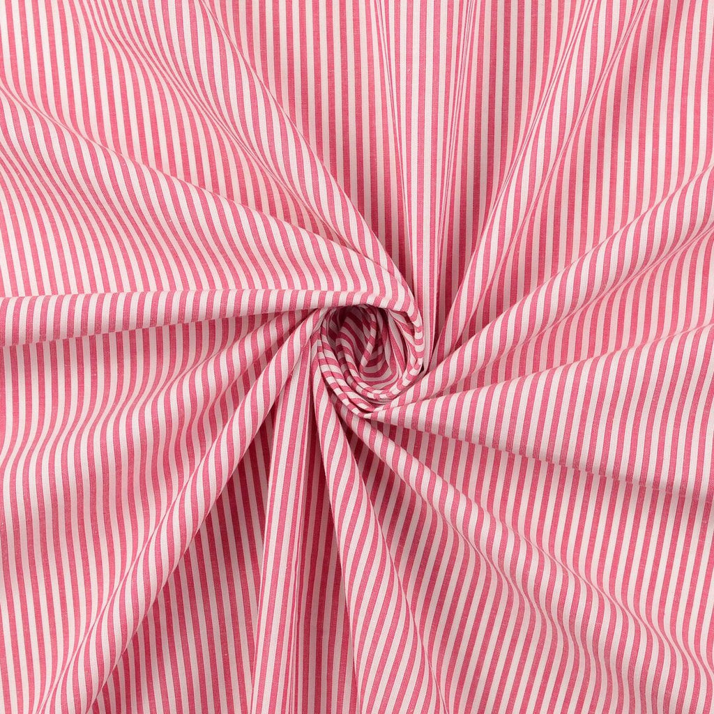 Baumwoll Popeline Streifen - rosa