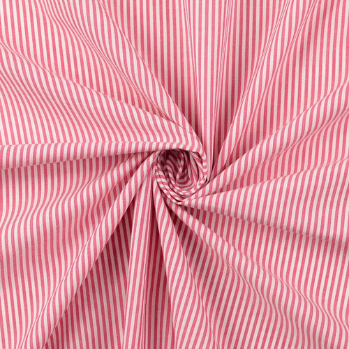 Baumwoll Popeline Streifen - rosa