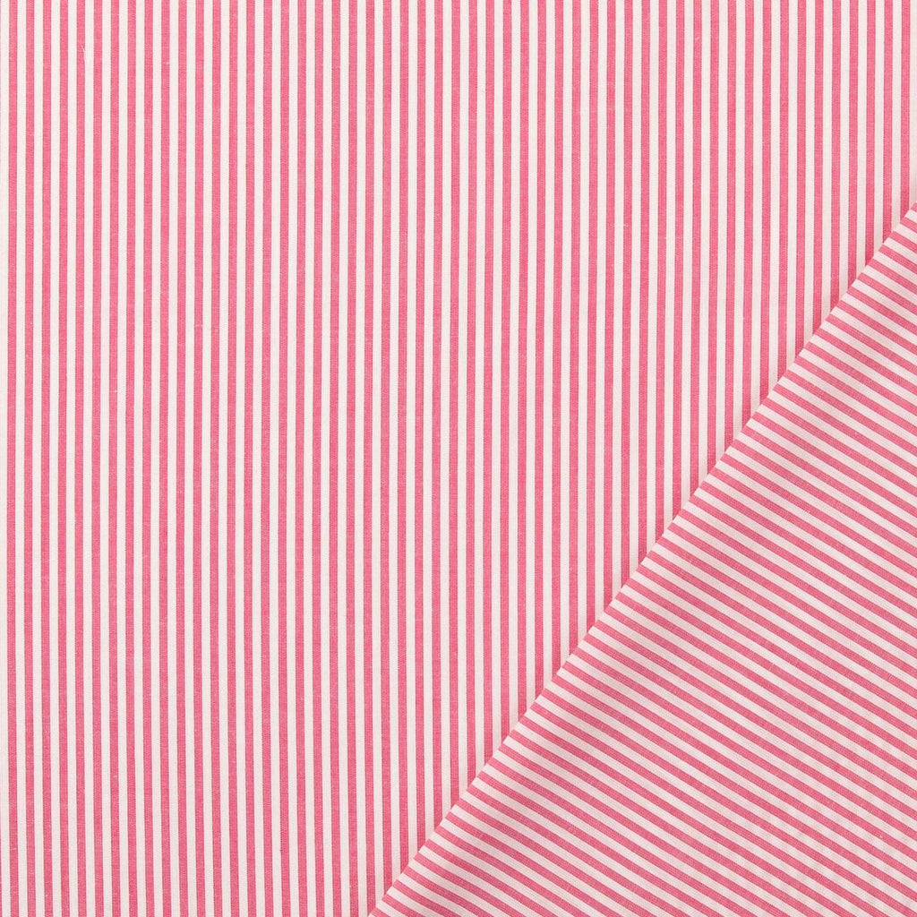 Baumwoll Popeline Streifen - rosa