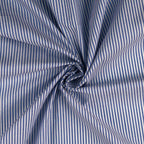 Baumwoll Popeline Streifen - blau