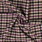 Manteltweed Hahnentritt - violett *Videovorstellung*