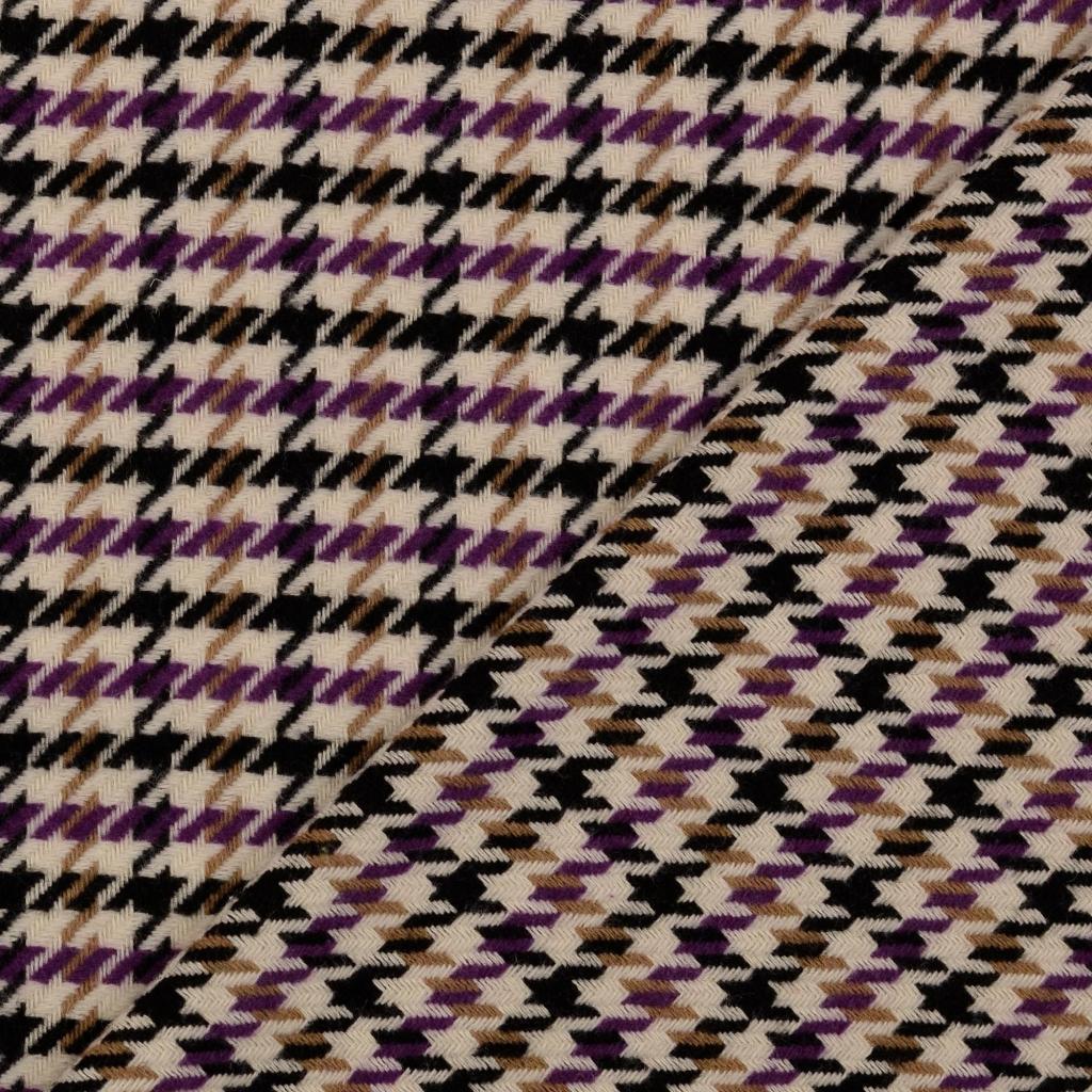 Manteltweed Hahnentritt - violett *Videovorstellung*