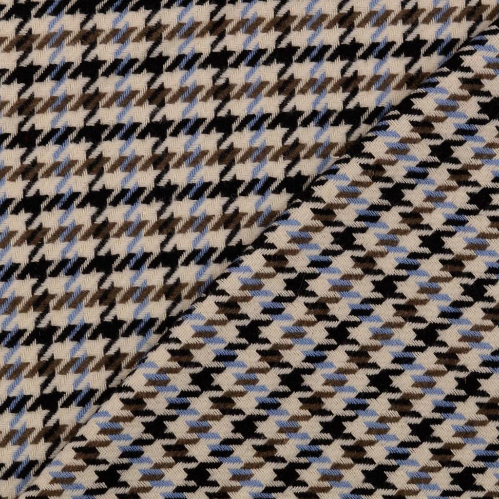 Manteltweed Hahnentritt - hellblau *Videovorstellung*