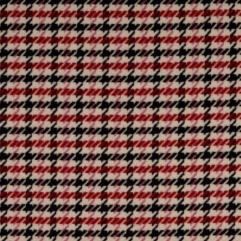 Manteltweed Hahnentritt - rot *Videovorstellung*