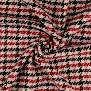 Manteltweed Hahnentritt - rot *Videovorstellung*