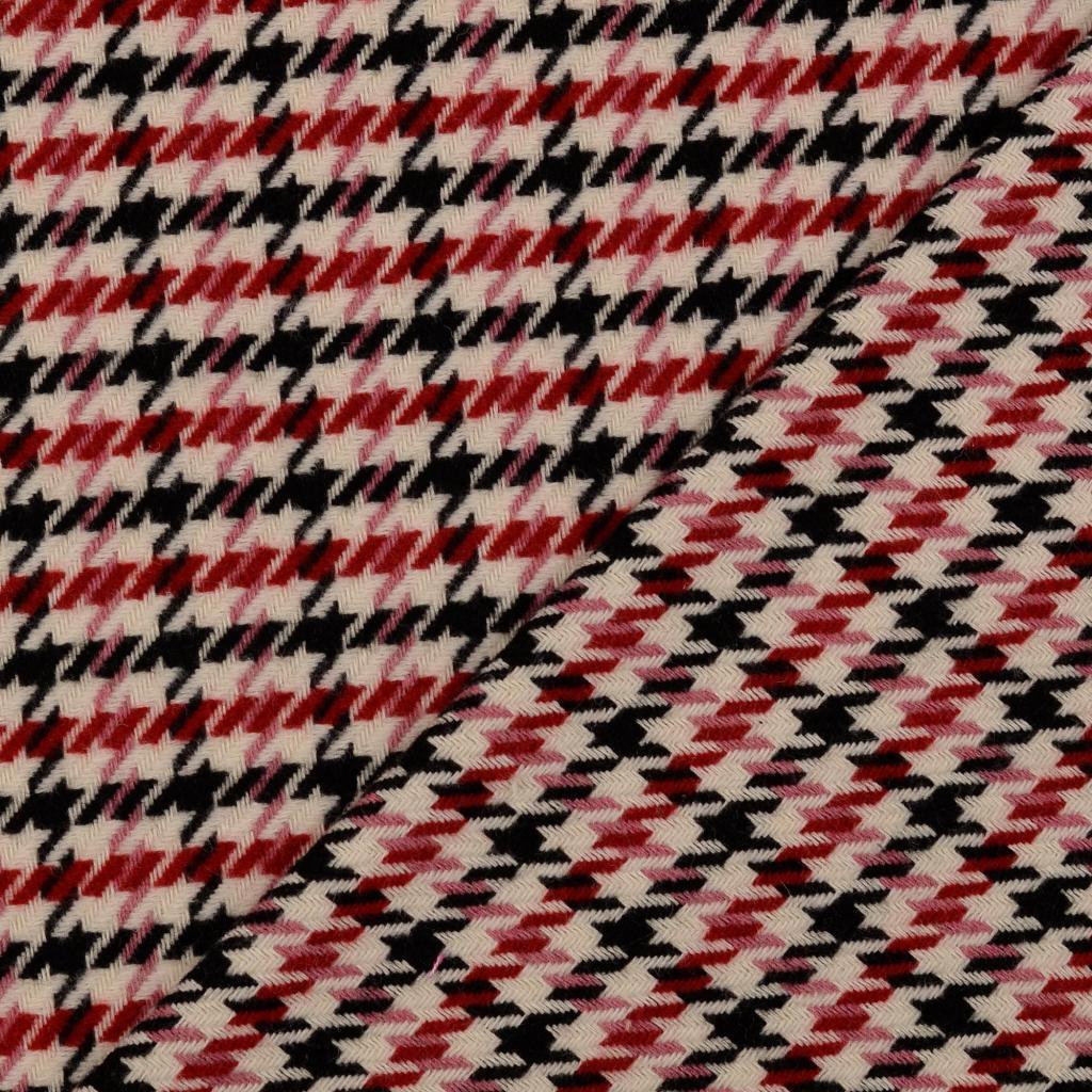 Manteltweed Hahnentritt - rot *Videovorstellung*